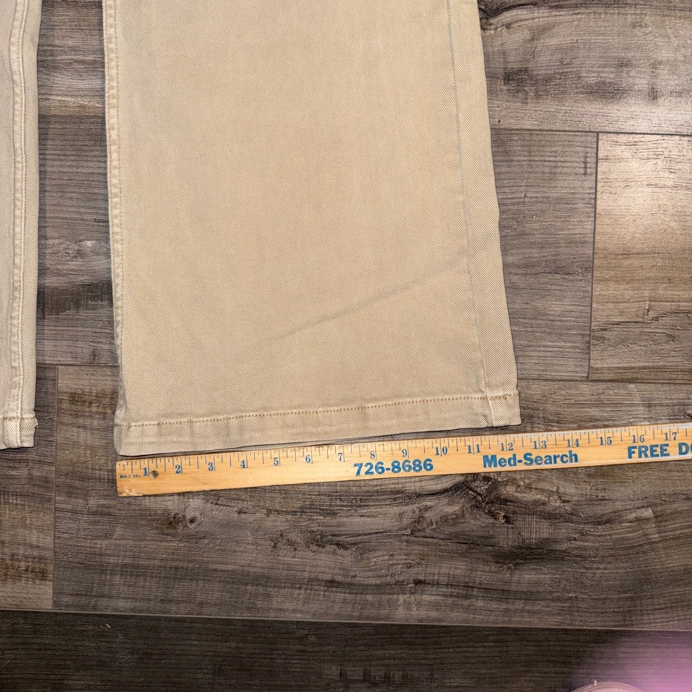 RISEN Womens 15/32 Beige Straight Leg Cargo Jeans Stretch Denim NWT - Picture 6 of 8
